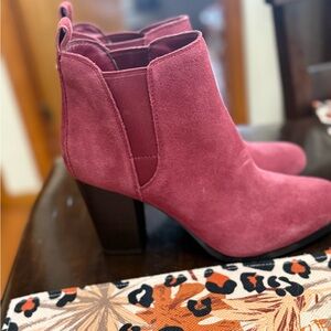 Michael Kors Pink Suede Heeled Boots